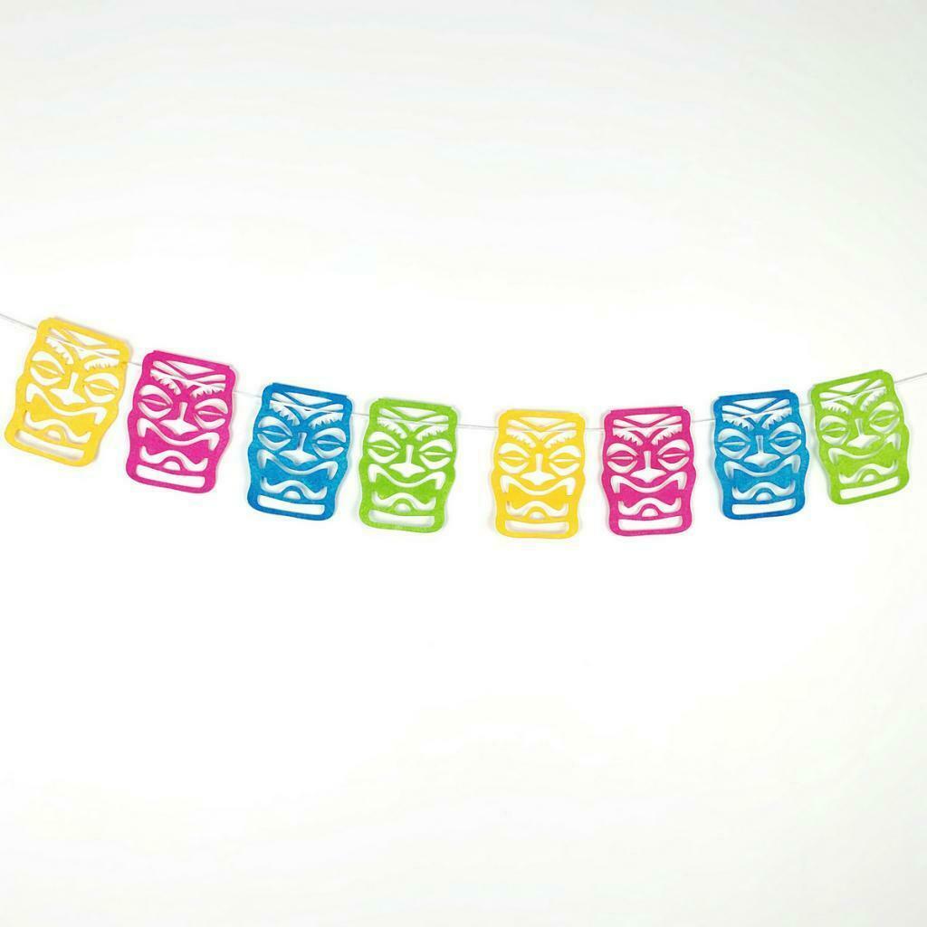 Tropical Flag Bunting Felt Banner Backdrop Garland Party Decoration Favor