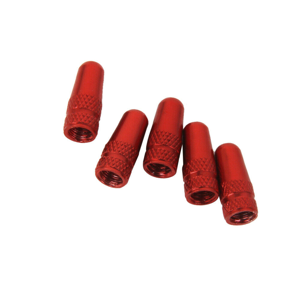 10Pcs  Air Valve s Aluminum Alloy  Valve  Red Knurled Design