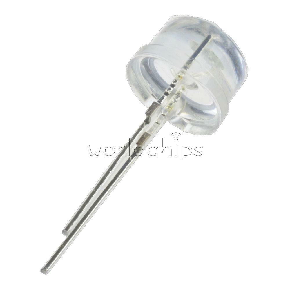 10PCS White 8MM 0.5W Straw hat LED High-Power Emitting Diode Light New