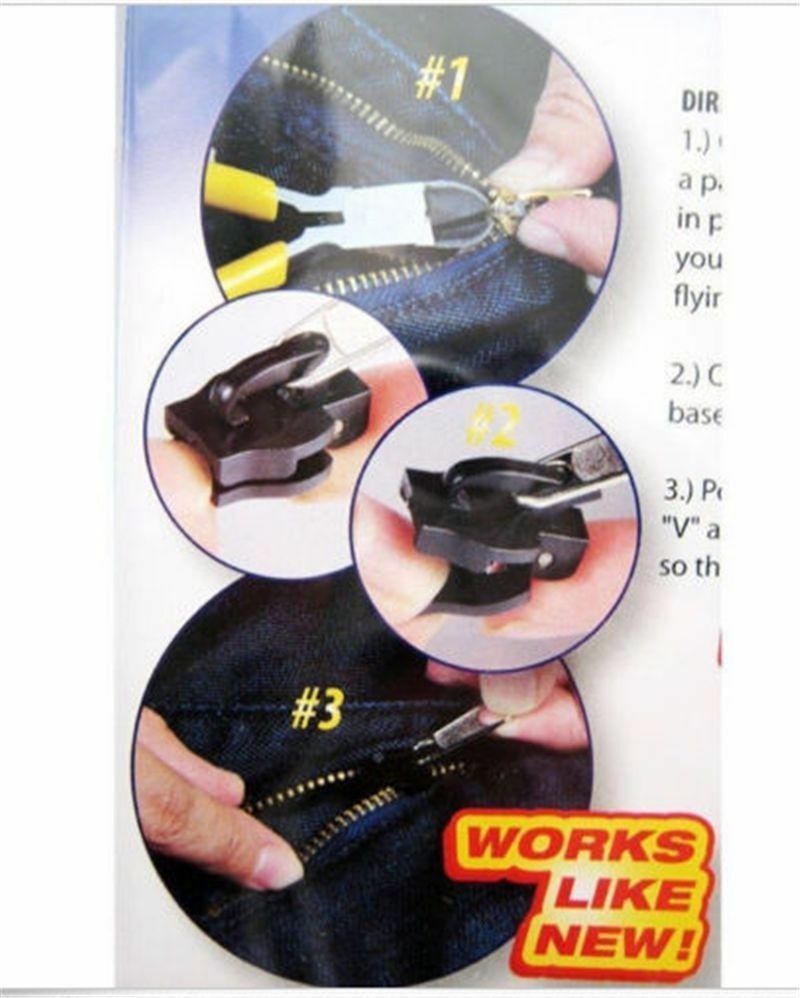 Fix A Zipper Rescue Instant 6 Pack Repair Kit Universal Zipper Sliders