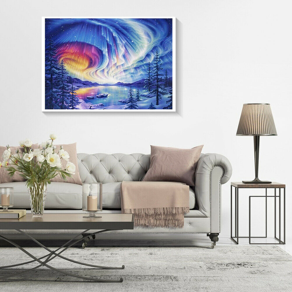 Aurora 5D DIY Diamond Painting Full Square Drill Cross Stitch Canvas Art  @