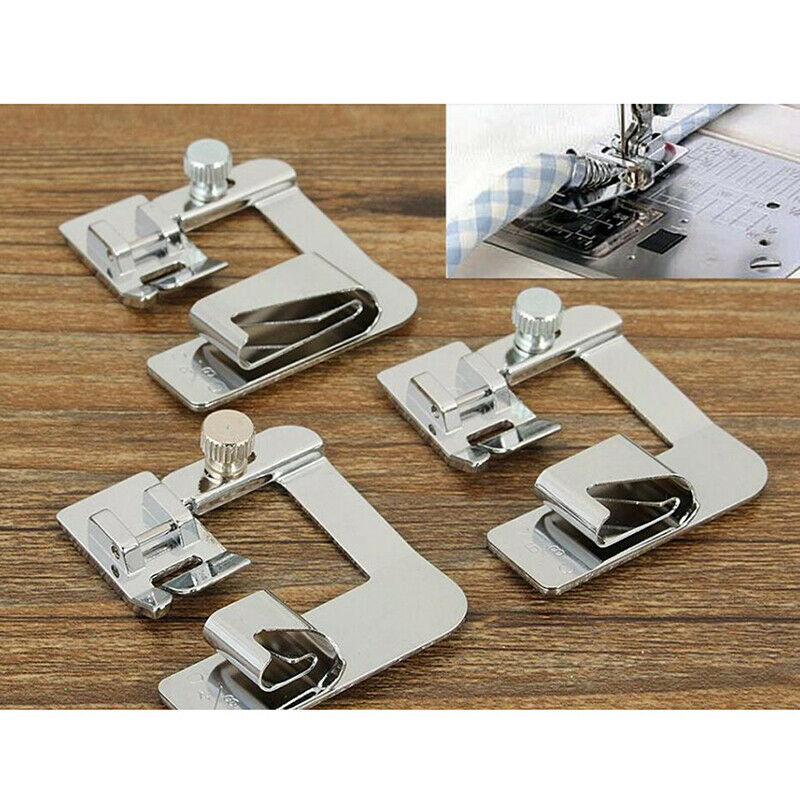6Pcs/set Domestic Sewing Machine Foot Presser Rolled Hem Feet for Brother SiBDD