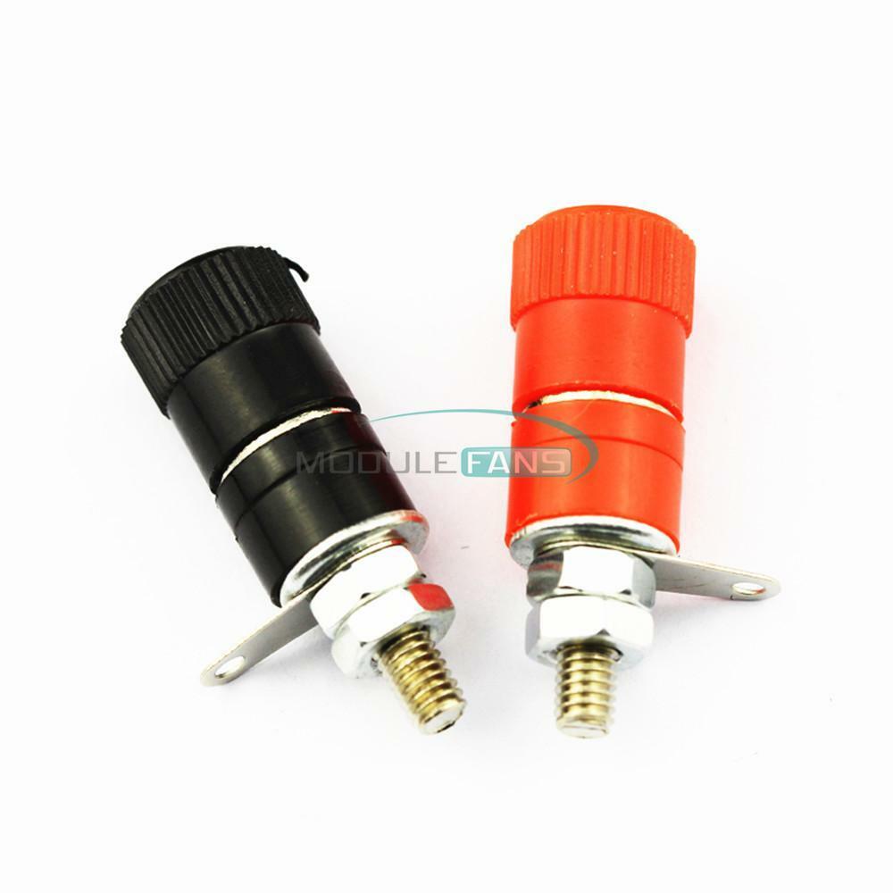 10PCS JS-910B Wire Terminal Cable Terminal 5 Red Plug +5 Black Plug Jack Socket