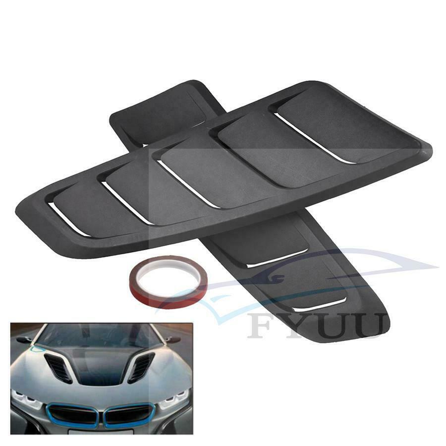 2PCS ABS Car Air Intake Scoop Bonnet Hood Vent Front Hood Vent For Ford Mustang