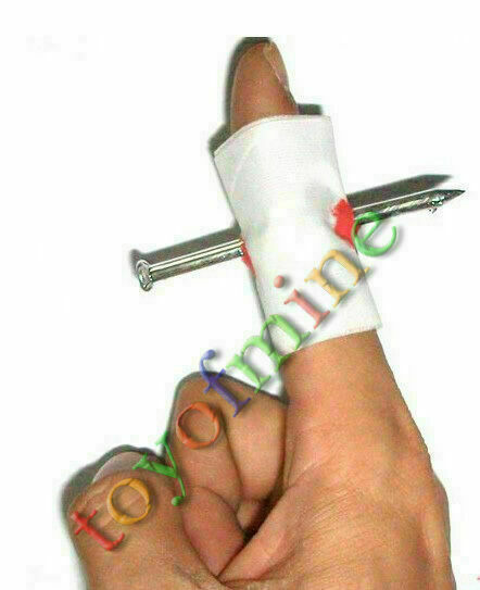 Funny Nail Through Finger Work Gag Gift Prank Trick