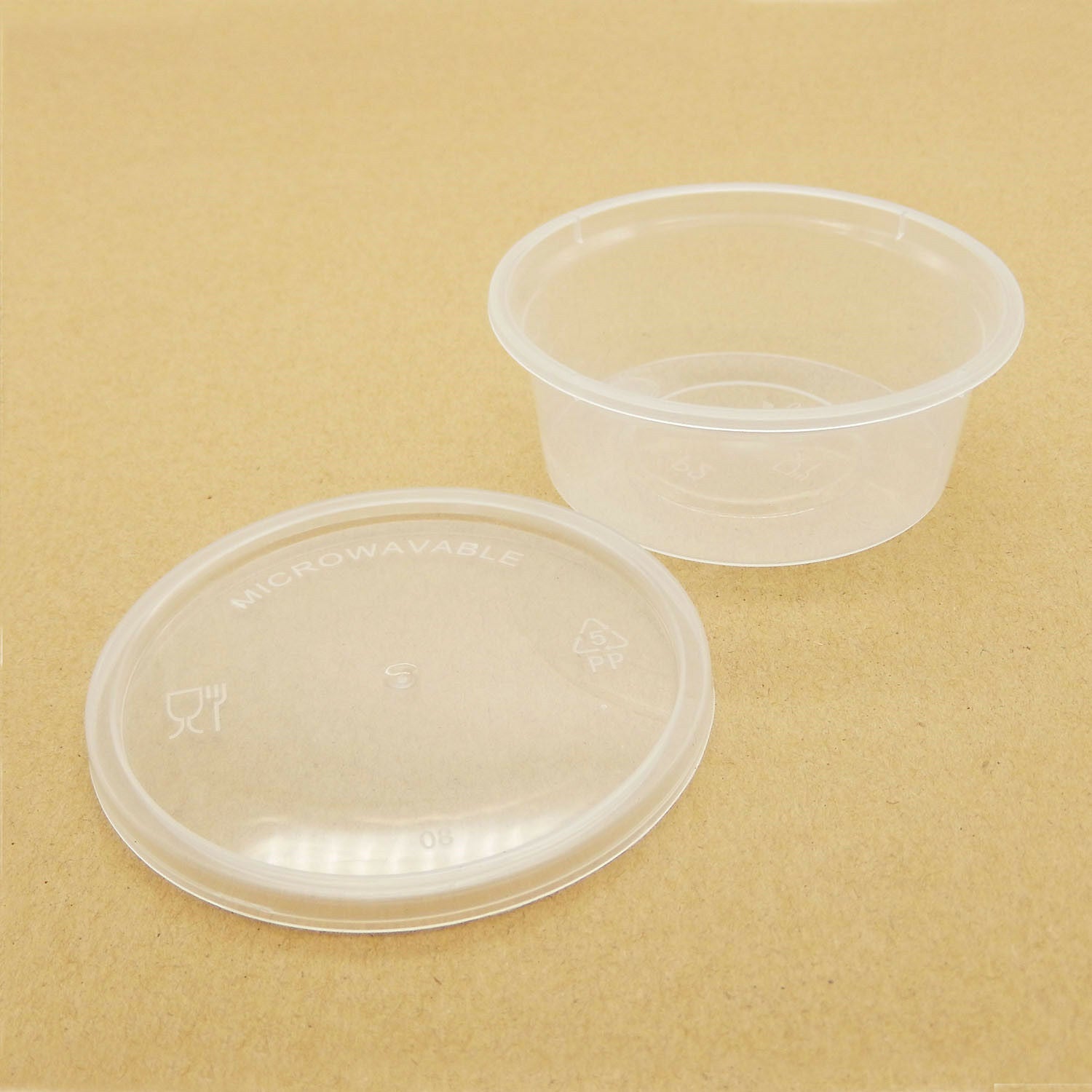 10 PCS Transparent Round Plastic Box Crafts Jewelry Ornaments Storage Case 50 ML