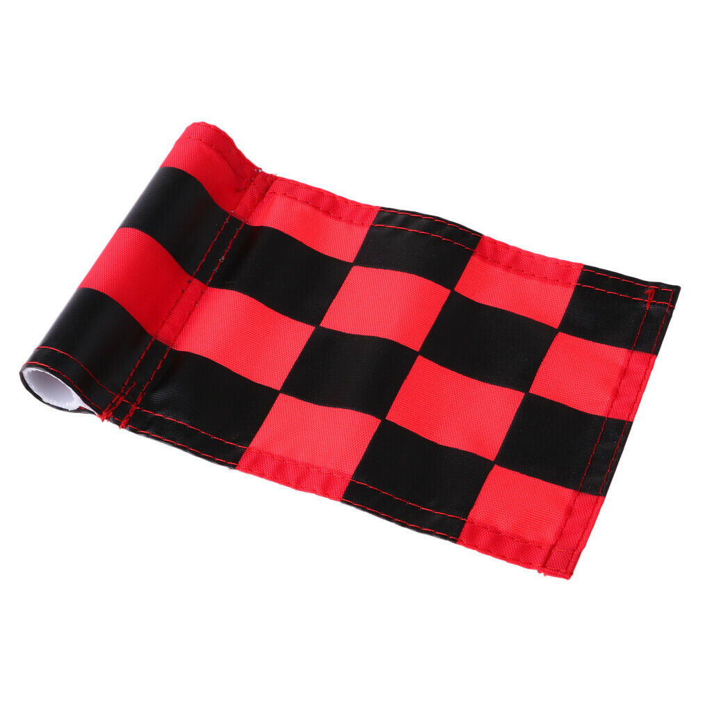 2X Golf Practicing Training Nylon Putting Green Chequered Flag  Red+Black
