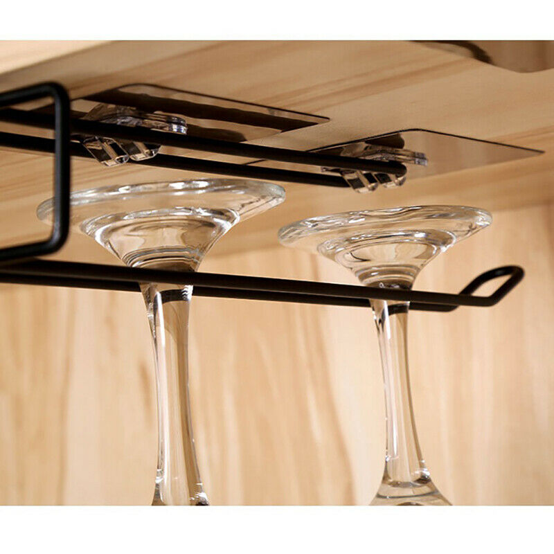 Wine Glass Iron Holder Hanging Rack Storage For Cabinet & Bar Home Dec.l8
