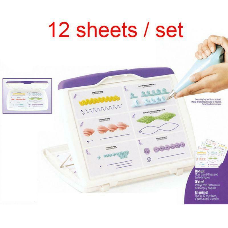 23pcs/set Cake Icing Piping DIY Drawing Board Template Paper Practice Cardboard