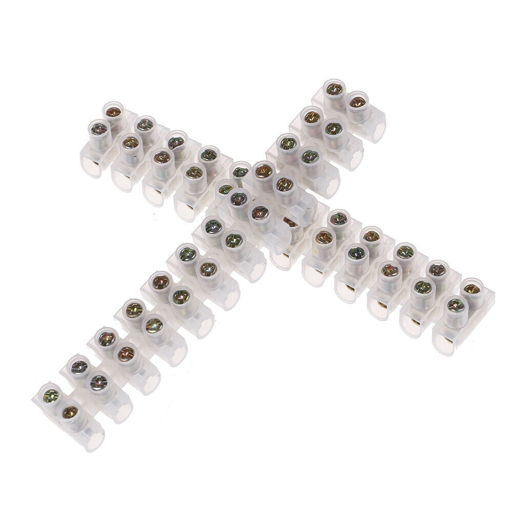 10Pcs Barrier Screw Terminal Wire Connector 3A 12-Position Block TerminalJ*DD
