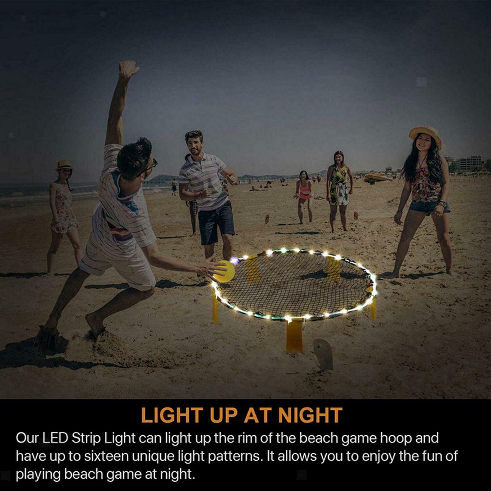 LED Trampoline Lights Rope String Lights 8 Modes Battery Operated Waterproof