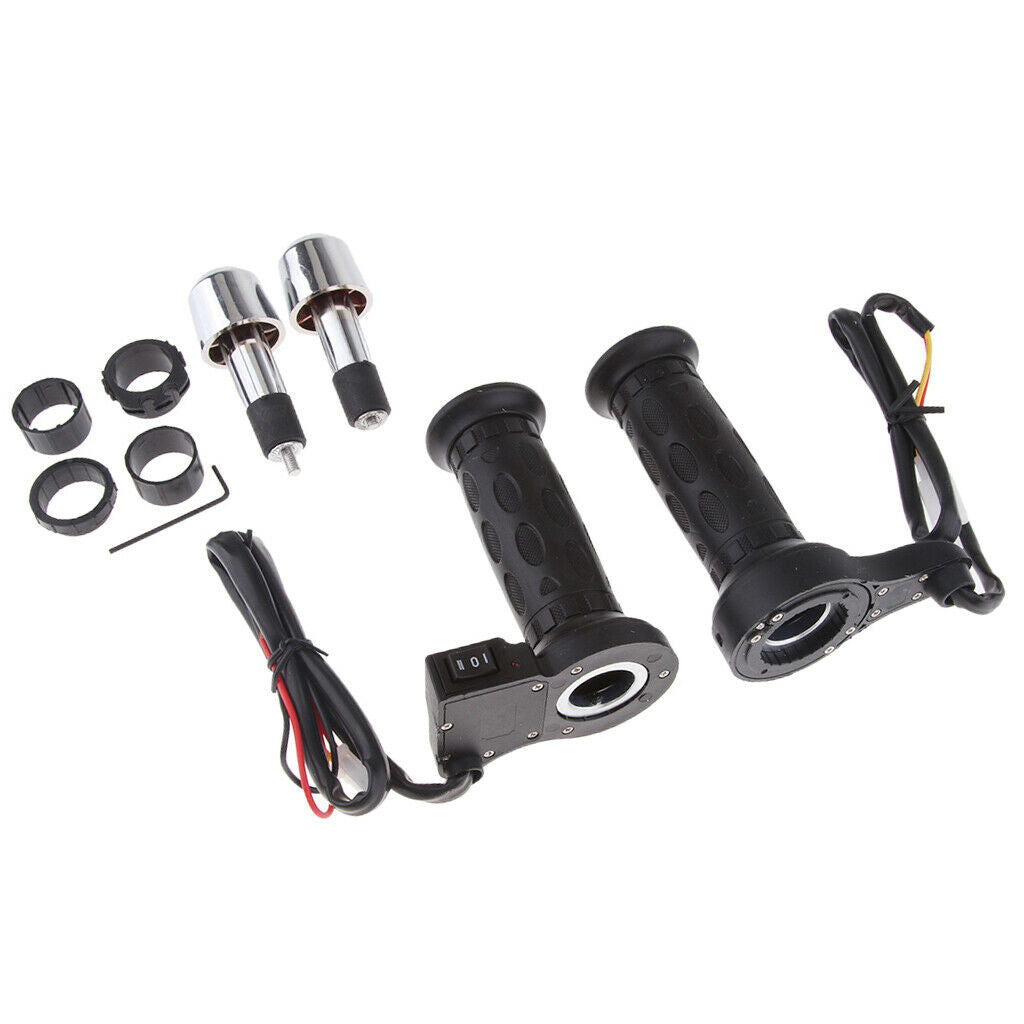 12V Electric 7/8" Handlebars Warmer Heated Grips for Motorcycle Type 2