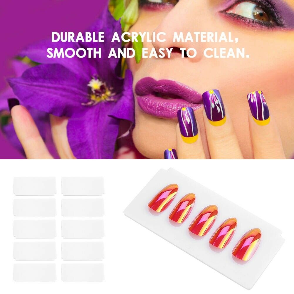 10pcs Nail Art Storage Box Card Slot Sheet Nail Art Sheet Display Plastic Sheet