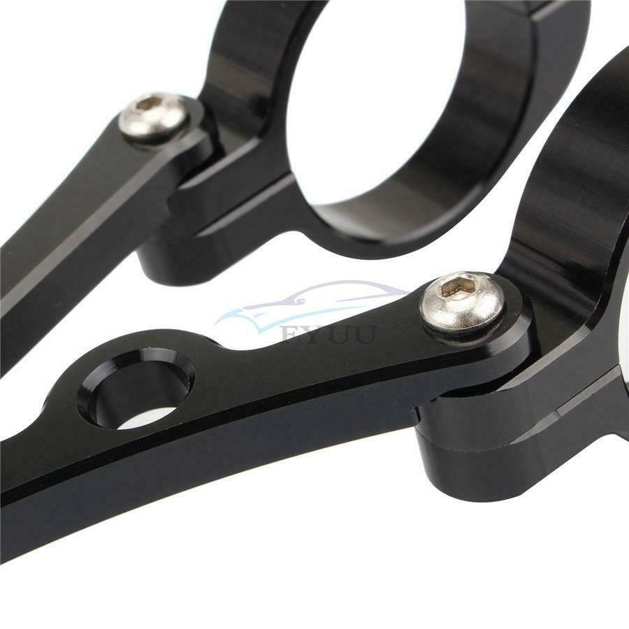 7-inch Aluminum Alloy Motorcycle Headlight Cover + 48MM Front Fork Fixing Clip