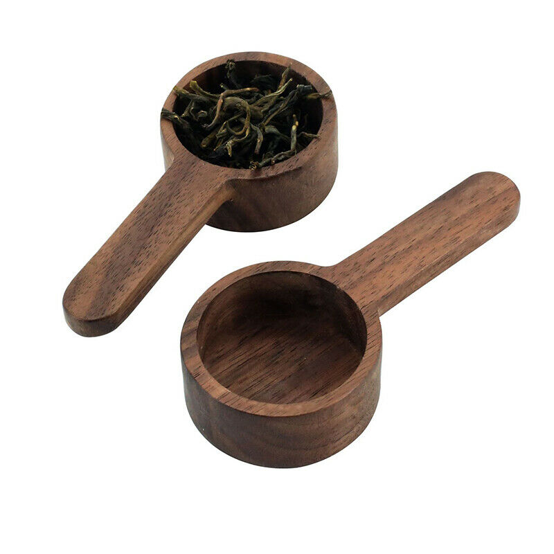 Walnut Wooden Measuring Spoon Scoop Coffee Beans Bar Kitchen Home Baking Too Rf