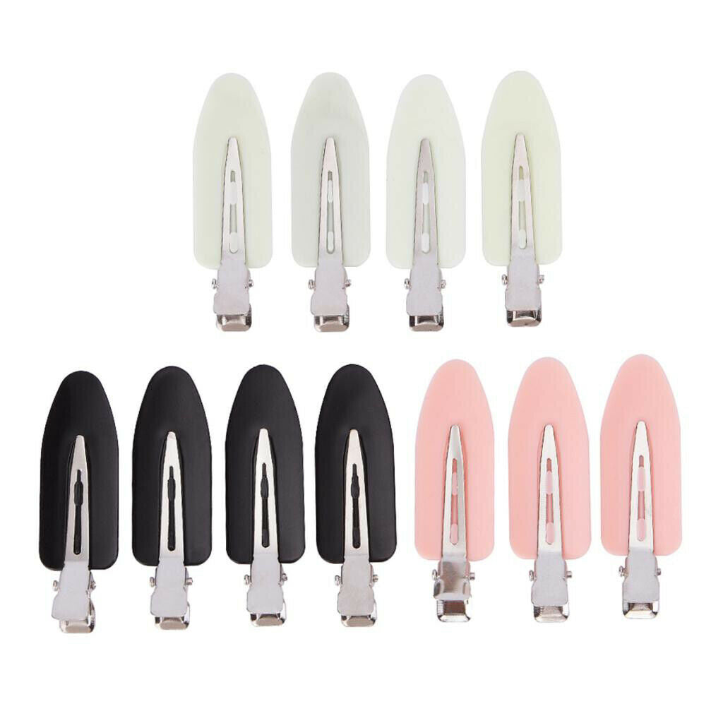 4Pcs Plastic Hair Clip Mixed Color No Bend Hair Bang Clips Seamless Hair Pin For