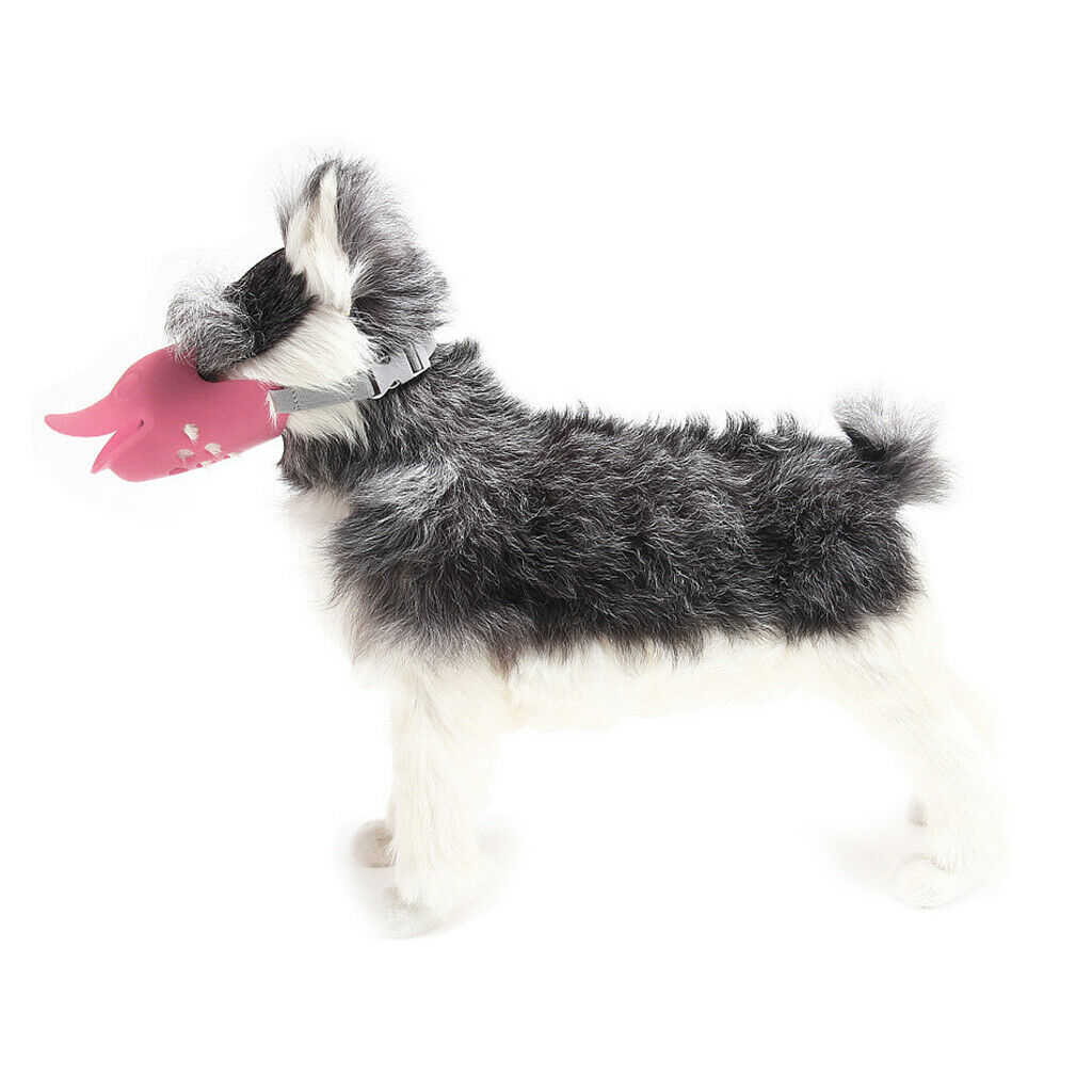 Luminous Dog Muzzle Duckbill Duck Face Lip Adjustable Mouth Cover Pink M