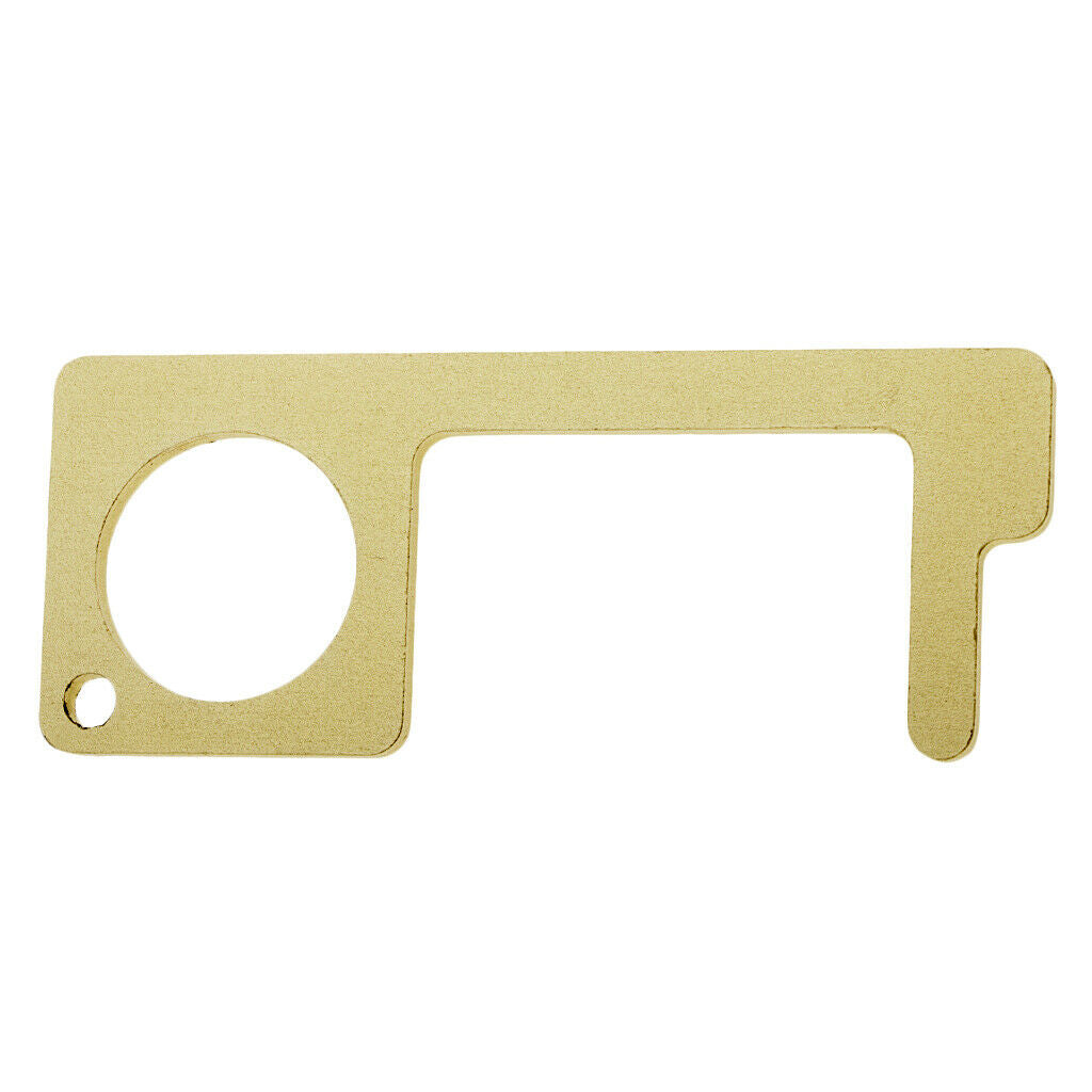 New Portable Hygiene Alloy Touch Free Door Opener Safety Handle Key - Golden