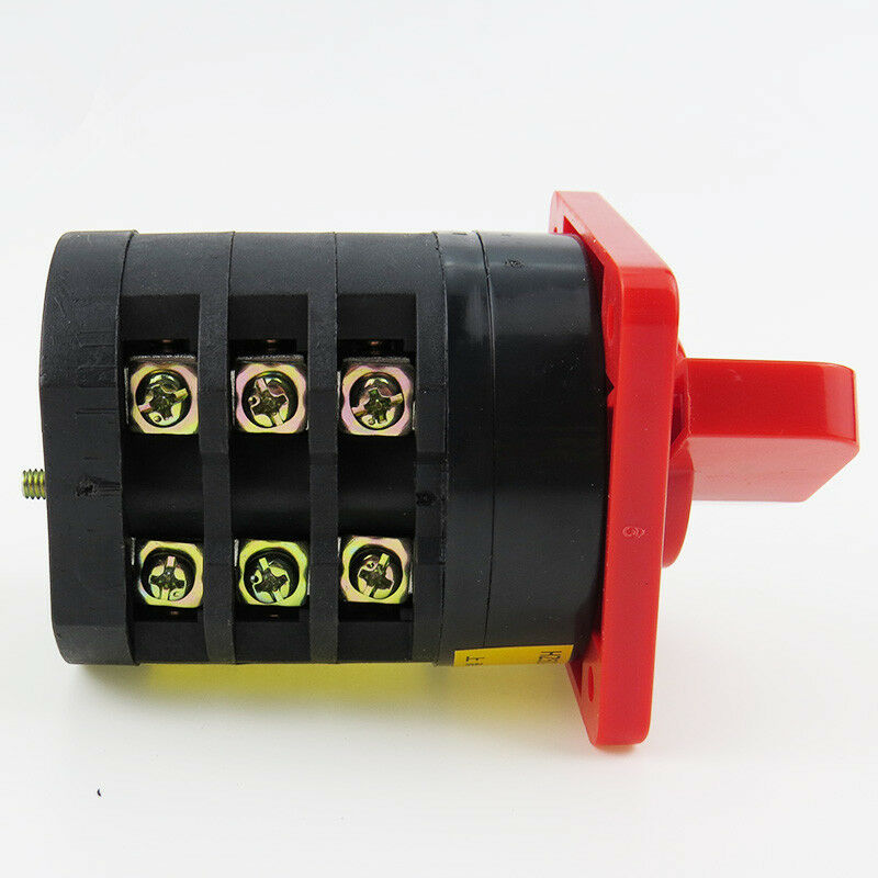1PCS Universal Changeover Switch 3 Positions(1-0-2) 20A 4kW 12 Screw Terminals