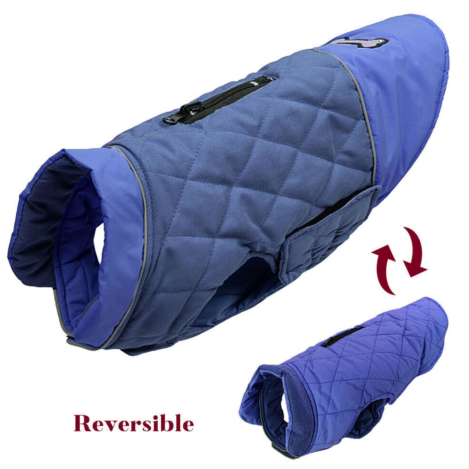 Winter Dog Coat Fleece Lined Clothes Reflective Pet Jacket Jack Russell Yorkie