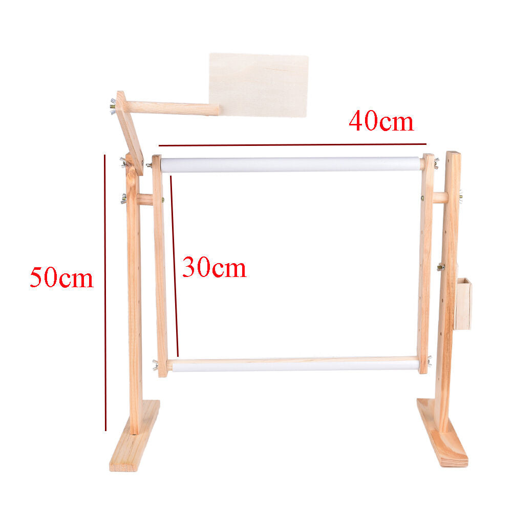 Needlework Stand Lap Table Wood Embroidery Hoop Frame Cross Stitch Sewing ToBDA