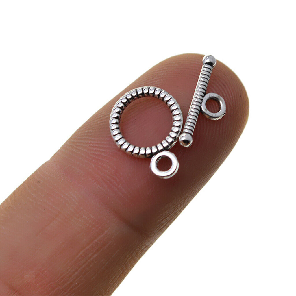 100x Patterned OT Toggle Clasps Jewelry Making Accessory Necklace Connector