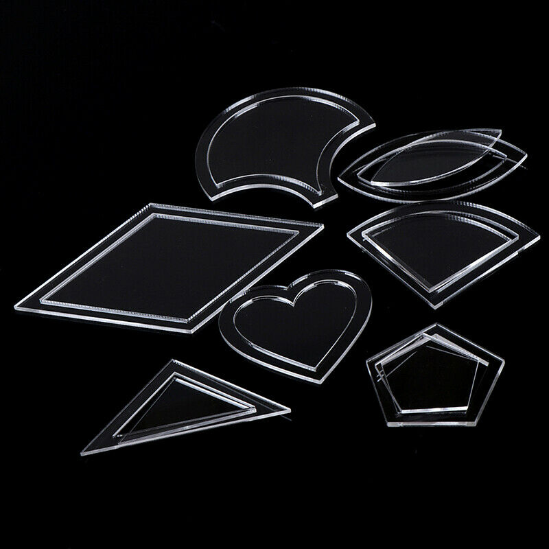 Set of 54 Acrylic Ruler Quilt Patchwork Template Quilting Sewing DIY Tool  R SJ