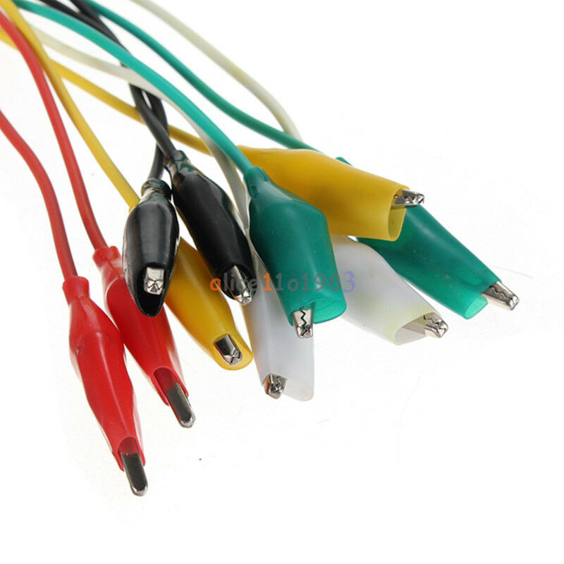 20PCS 50cm Double-ended Crocodile Clips Cable Alligator Jumper Wire Test Leads