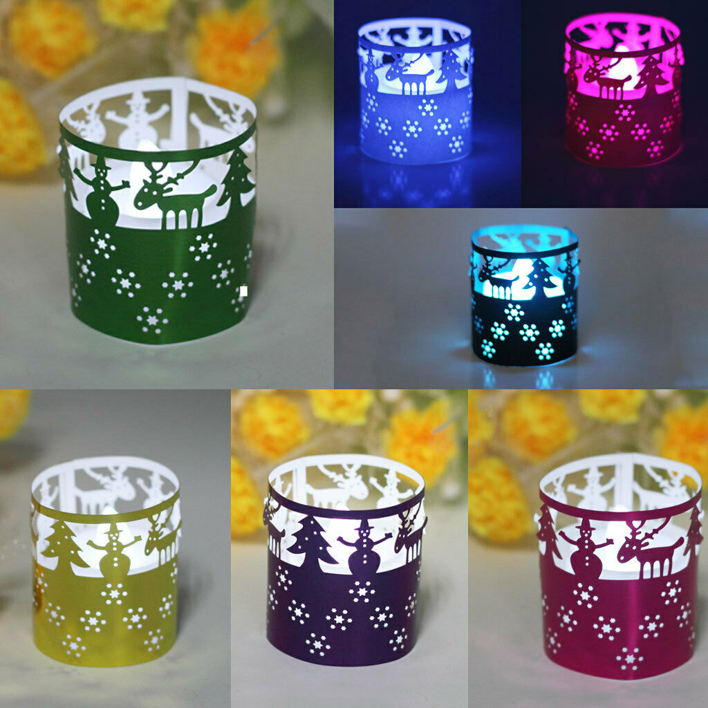 50pcs Tealight Holder Glossy Paper Candle Lampshade Wedding