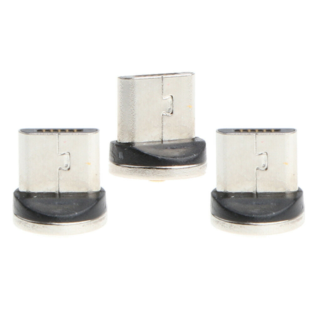 3x Micro USB Magnetic Tips Head Cord Adapter Magnet for Cellphone Headset