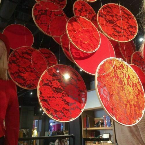 12pcs 6Inch Round Embroidery Hoop Bulk Bamboo Circle Sewing Cross Stitch Hoop
