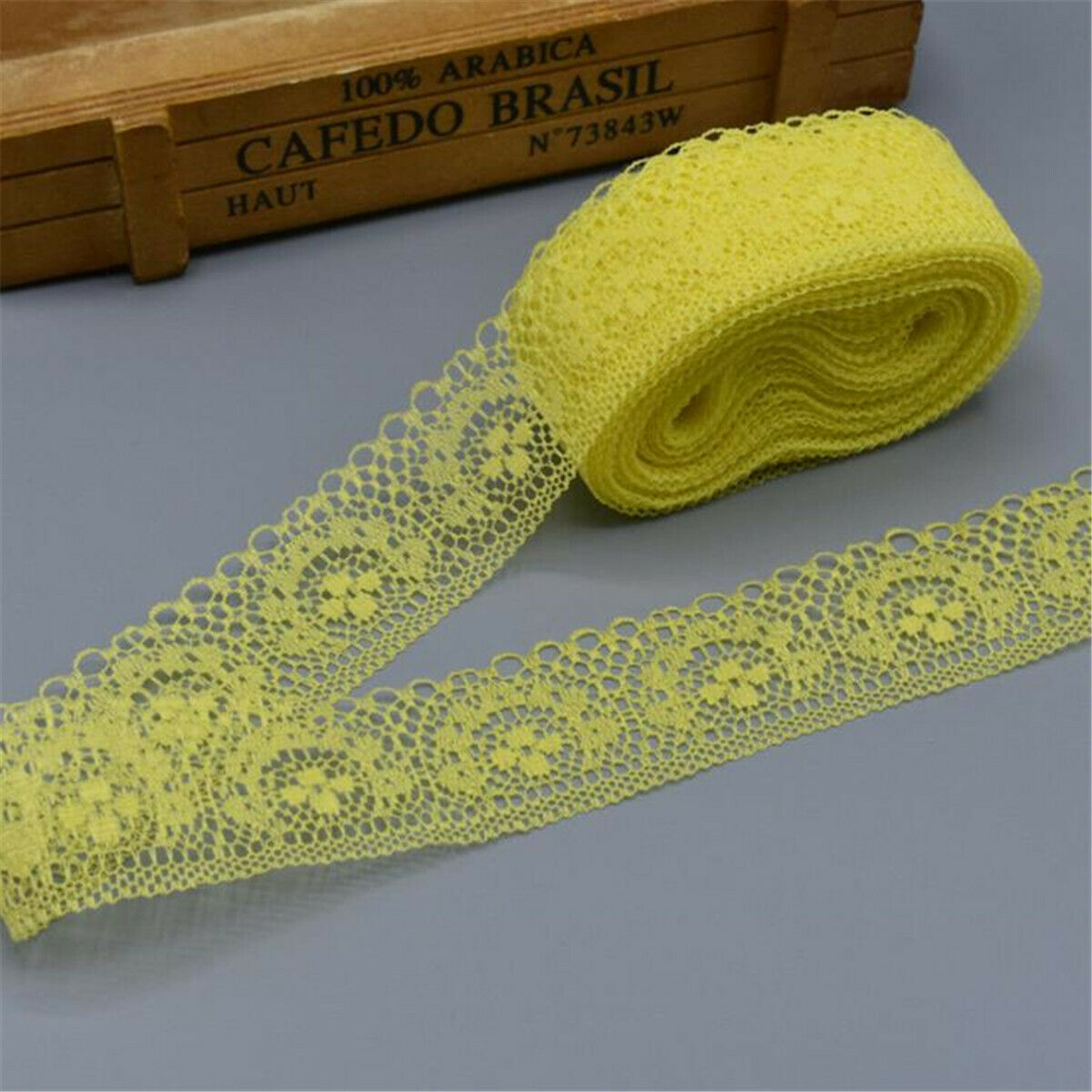 4 Rolls 40 Yards Lace Ribbon 40MM Lace Trim DIY Embroidered For Sewing Decor