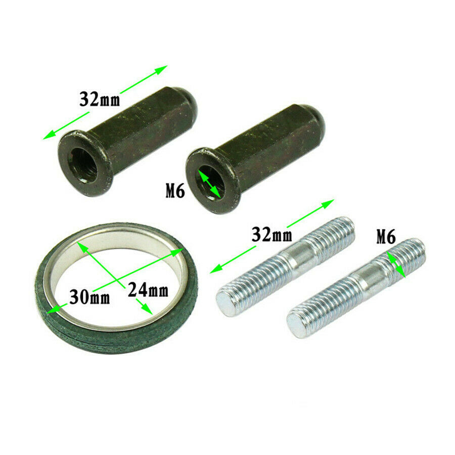 5 Set Exhaust Stud Nut Gasket Kit for GY6 50cc 125cc 150cc QMB139 Scooter Motor