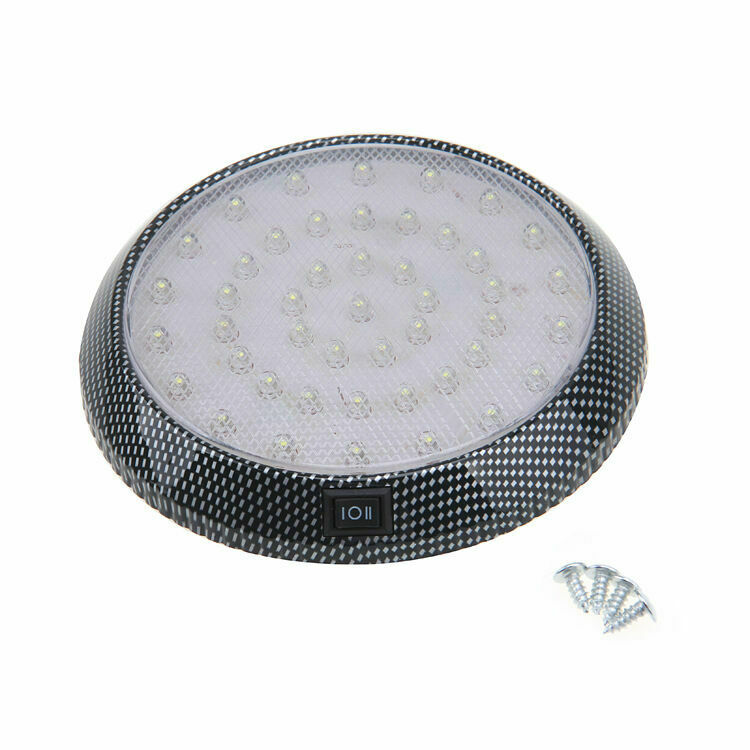 12V White 46LED Car Truck Interior Home Roof Ceiling Round Dome Light Universal