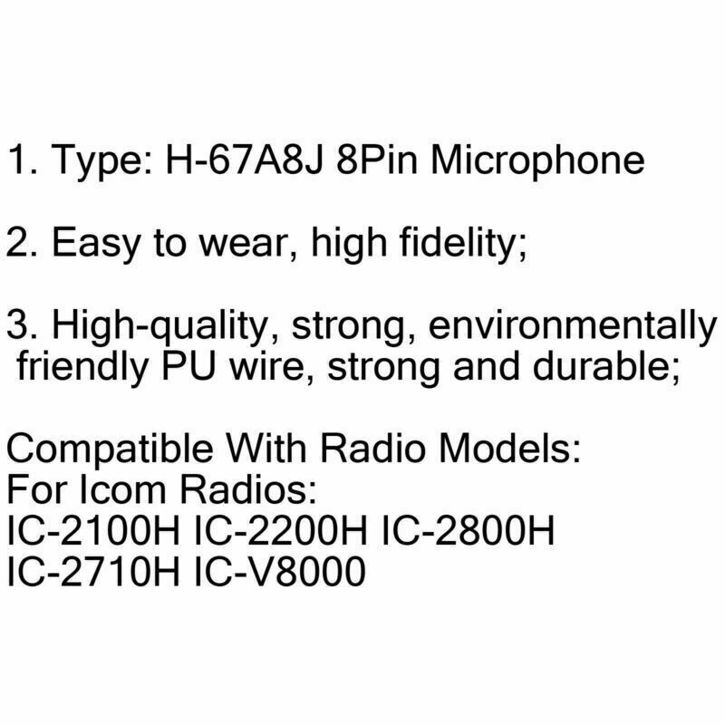 1x DTMF HM-98S 8Pin Microphone For Icom IC-2100H IC-2200H IC-2800H Radio  AT2