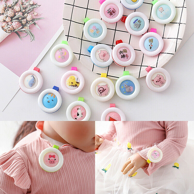 1Pc Cartoon mosquito repellent button baby kids buckle outdoor anti-mosqu.l8