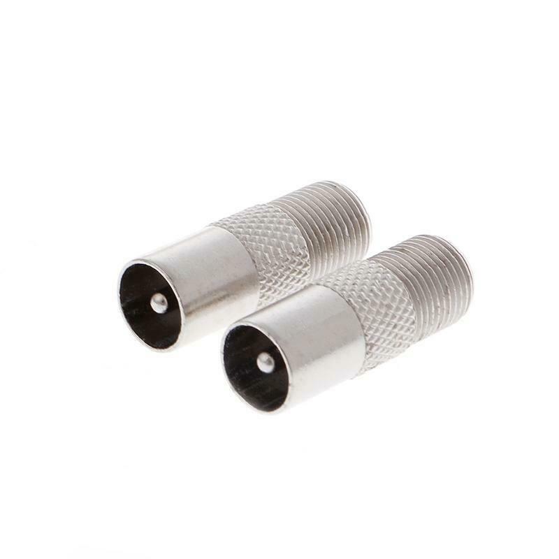 5 Pcs RF Coax Straight Connector F Female to RF Male TV Antenna Adapter
