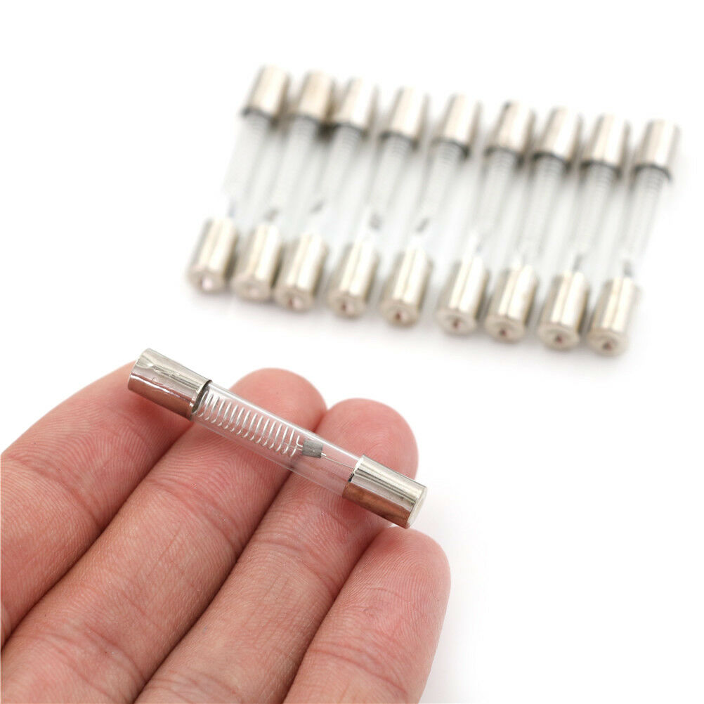 10Pcs 6 x 40mm Axial Glass 900mA 0.9A 5KV Fuse Tubes for Microwave Oven A Lt