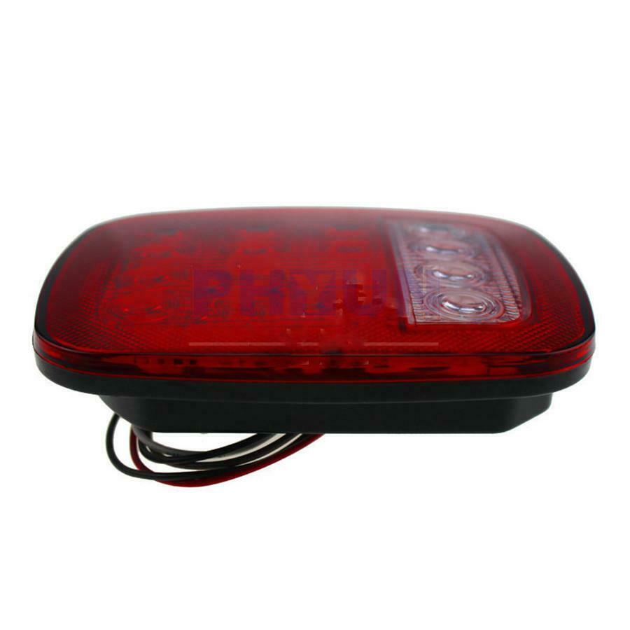 2PCS Waterproof Trailer Lights Brake Stop Tail LED Lamp For 12V Camper Truck RV