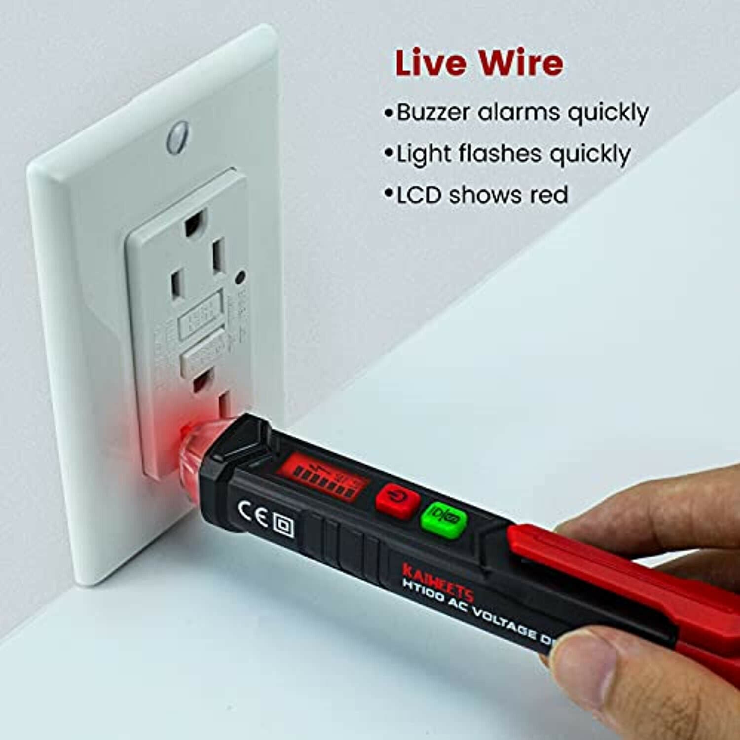 Ac 12V-1000V Current Detection Sensor Voltage Tester Non-Contact Dual Range