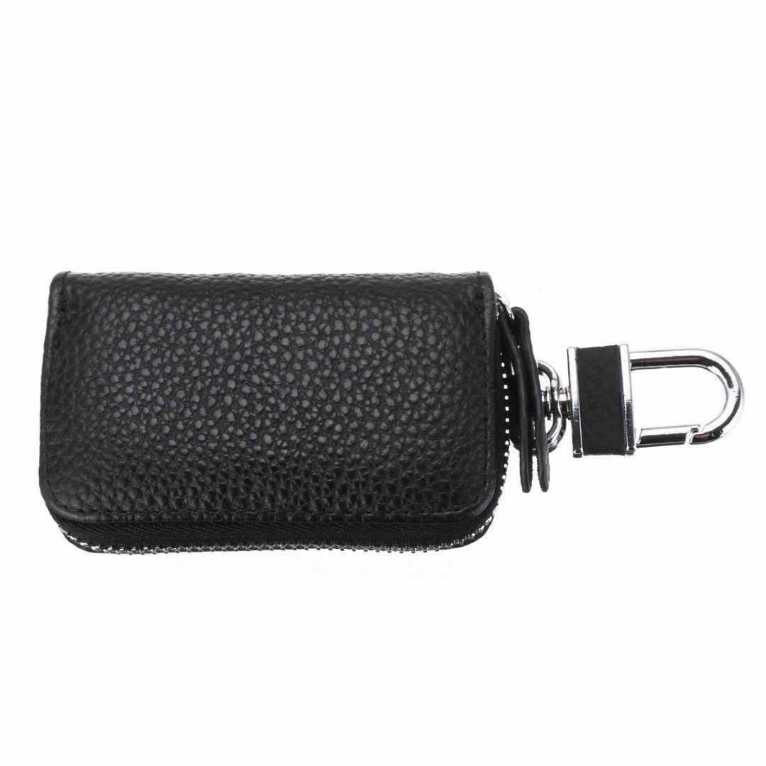 Universal Car PU Leather Smart Remote Key Chain Holder Fob Bag Case Cover BK L60