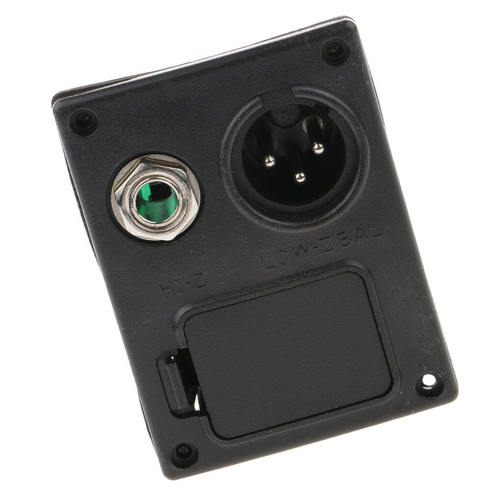 9V Guitar Bass EQ Pickup Battery Box Case w/ Contact Clip   Circuit Black