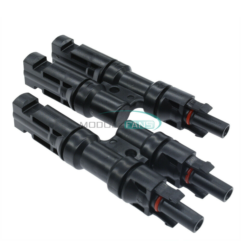 1 Pair Adapter Y Branch T Branch 30A Female Male Connectors for Solar Panel