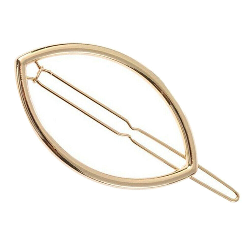 2x Fashion Geometric Hairpin Clip Hair Snap Clamp Womens Girls Headwear