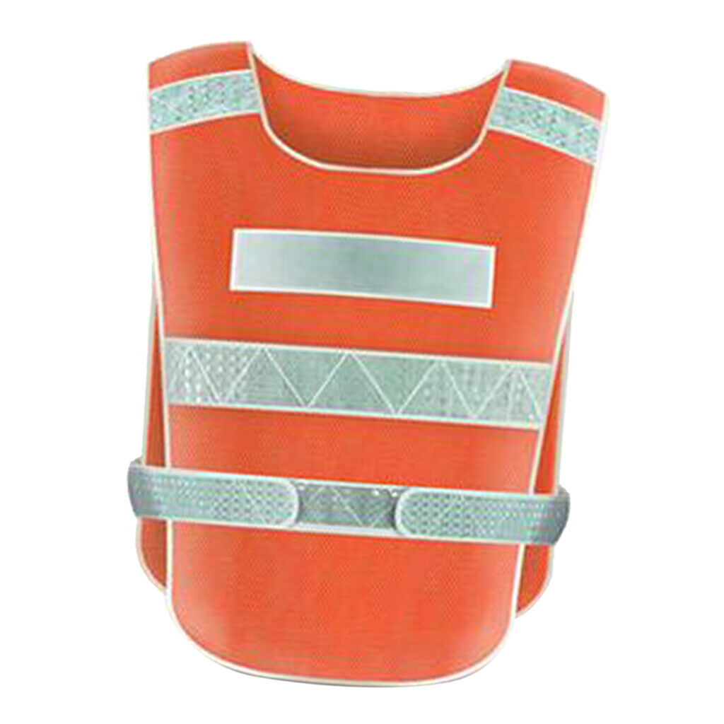 Orange Hi-Vis Reflective Safety Vest For Night Running Construction Protective