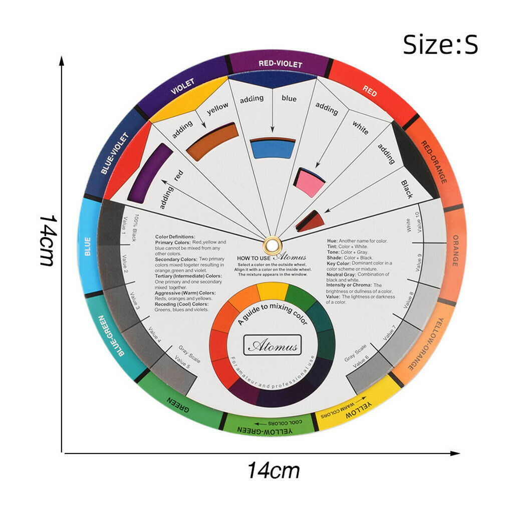 2x Color Mixing Matching Wheel Comparing Pallet For Painting Microblading