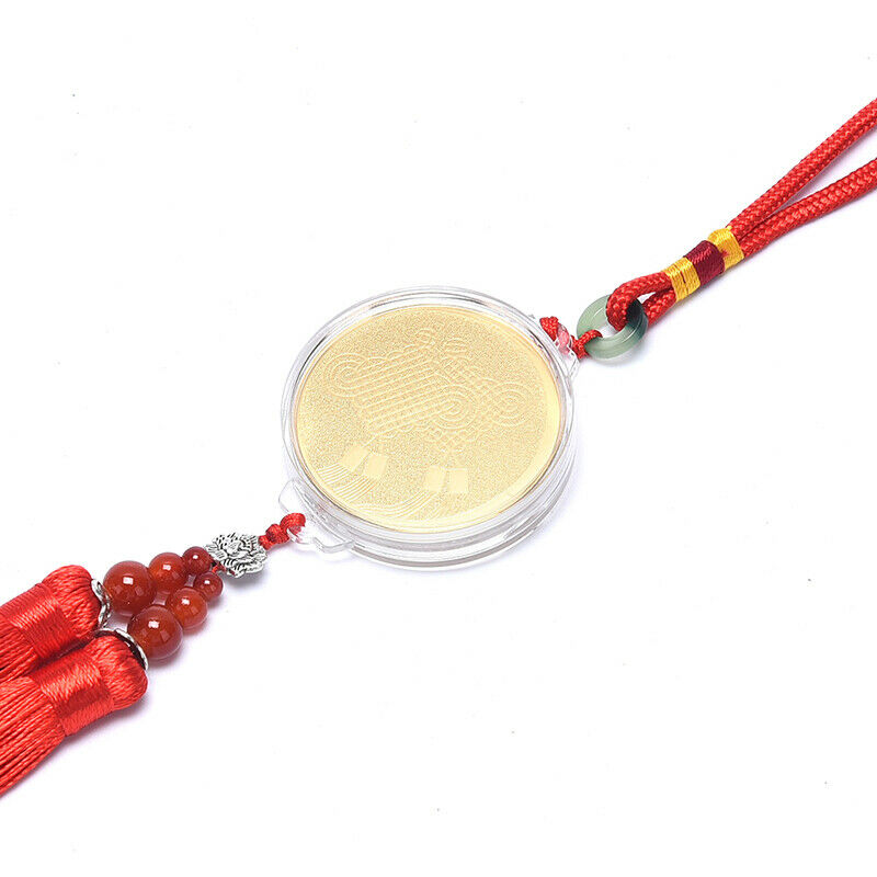 Lucky 2021 Year of Ox Coin Commemorative Souvenir Tassels Pendant Decorat.l8