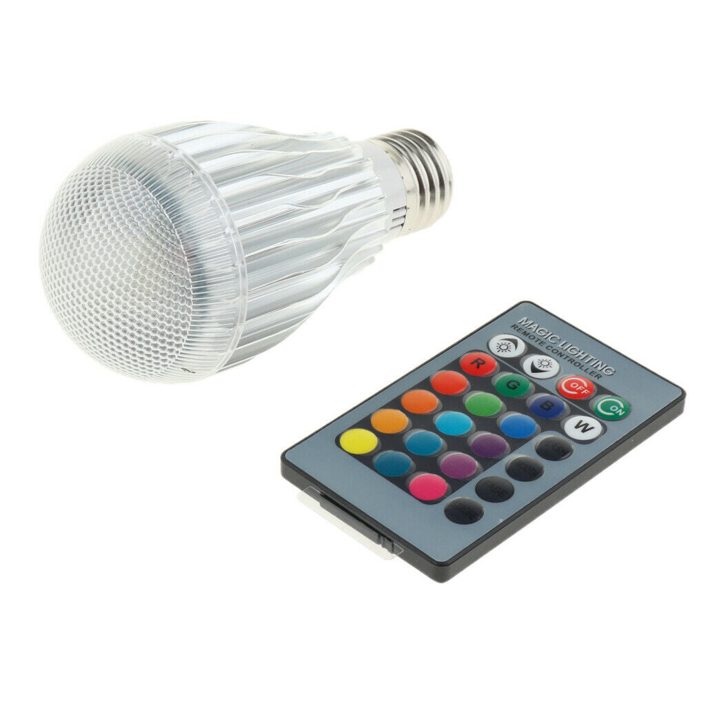 LED RGB Remote Control Bulb Color Changing RGB LED Bulbs  E27 10W