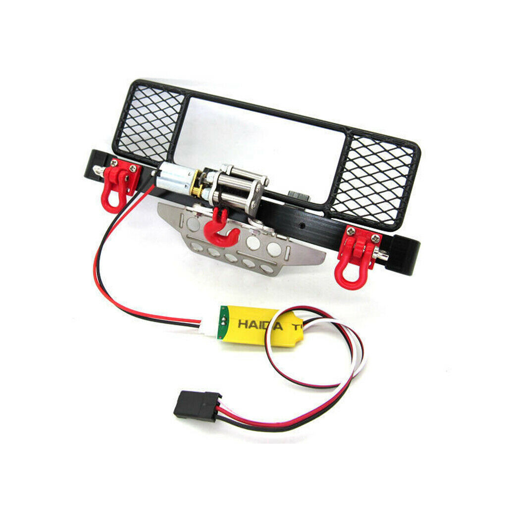 Front Bumper with Winch for MN D90 D99S RC Car Spare Parts Replacement Acc