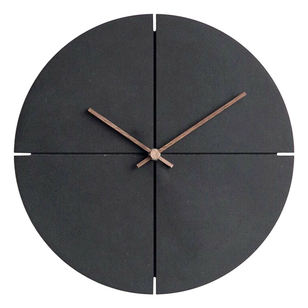 Minimalist Wooden 11" Wall Clock Silent Hanging Watch Home Decor Ornament